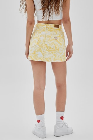 Minijupe en jean - Jaune