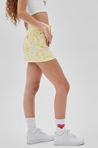 Minijupe en jean - Jaune