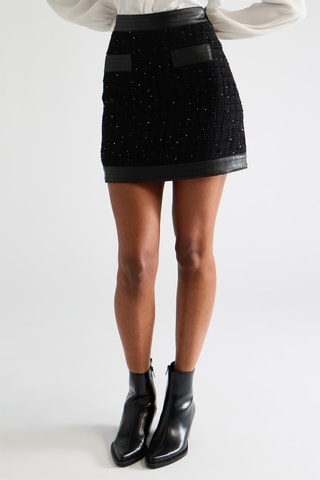 Minijupe en tweed - Noir