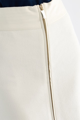 Jupe droite taille haute - Blanc