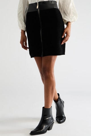 Jupe fourreau taille haute - Noir