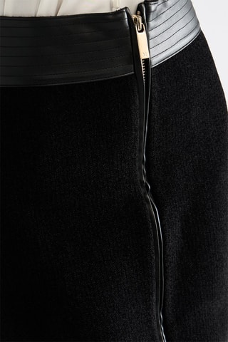 Jupe fourreau taille haute - Noir