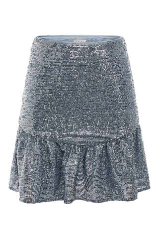 Minijupe taille haute - Argenté