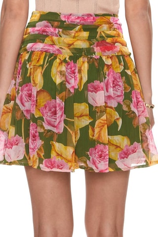Jupe plissée taille haute - Vert foncé