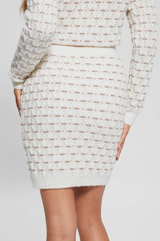Jupe droite taille haute - Blanc