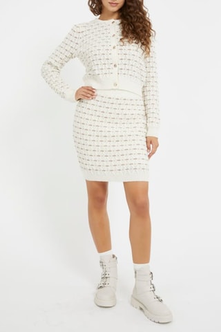 Jupe droite taille haute - Blanc