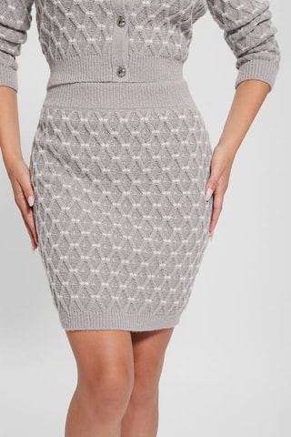 Jupe droite taille haute - Gris foncé