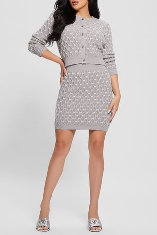 Jupe droite taille haute - Gris foncé