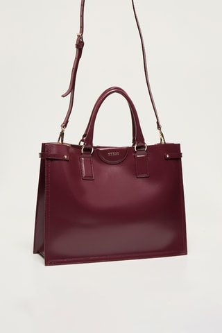 Sac à main en cuir Issa - Bordeaux
