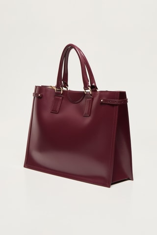 Sac à main en cuir Issa - Bordeaux