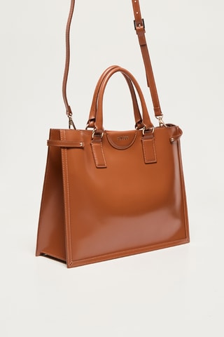 Sac à main en cuir Issa - Marron