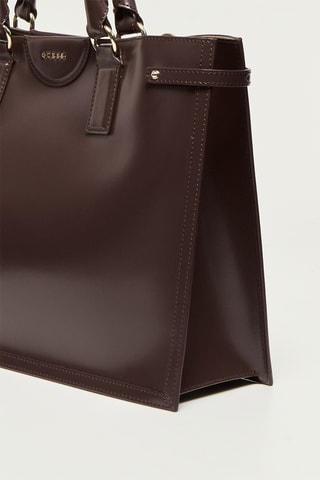 Sac à main en cuir Issa - Marron foncé