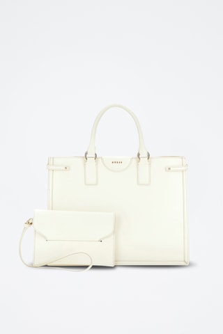 Sac à main en cuir Issa - Blanc