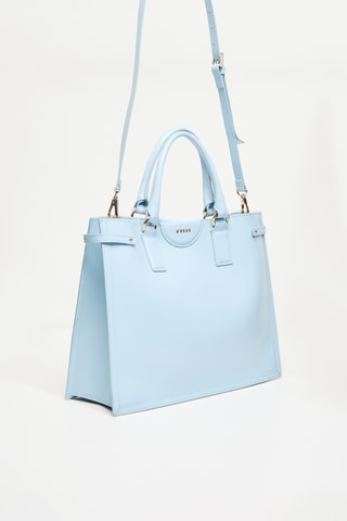 Sac à main en cuir Issa - Ciel