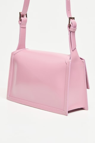 Sac bandoulière en cuir Isa - Rose