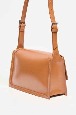 Sac bandoulière en cuir Isa - Camel