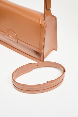 Sac bandoulière en cuir Isa - Camel