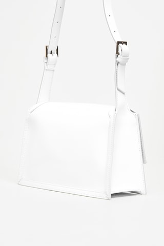 Sac bandoulière en cuir Isa - Blanc