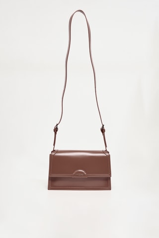 Sac bandoulière en cuir Isa - Marron