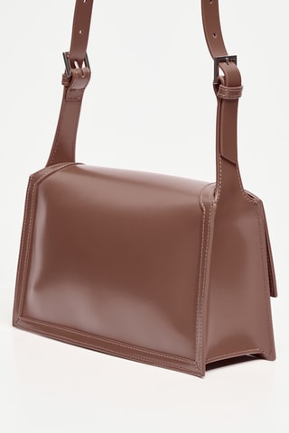 Sac bandoulière en cuir Isa - Marron