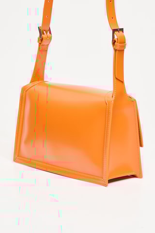 Sac bandoulière en cuir Isa - Orange