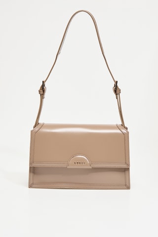 Sac bandoulière en cuir Isa - Taupe