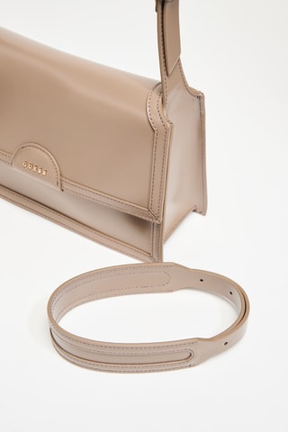 Sac bandoulière en cuir Isa - Taupe