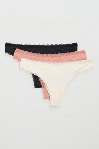 3 tangas - Blanc et rose