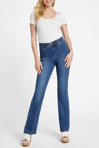Jean bootcut taille haute Dahlia - Bleu marine