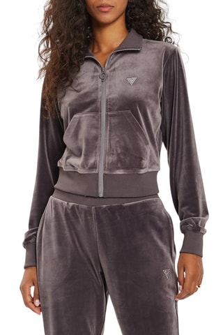 Sweat en velours Couture - Violet