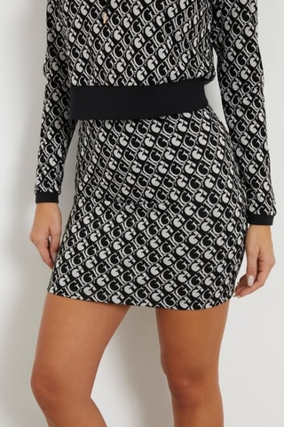 Jupe droite taille haute - Noir
