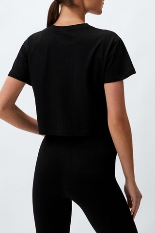 T-shirt cropped Yvette - Noir