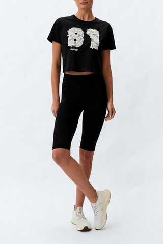 T-shirt cropped Yvette - Noir