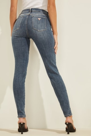Jean taille haute - Bleu pétrole