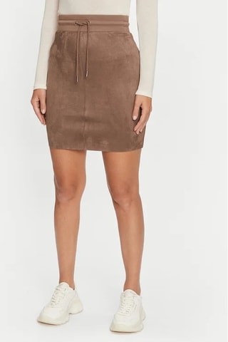 Jupe droite taille haute Tamara - Marron