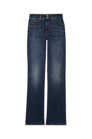 Jean straight taille haute Shape Up - Bleu marine