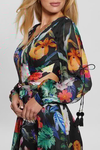 Robe trompe-l'œil Farrah - Noir