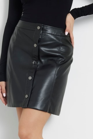 Jupe droite taille haute Carola - Noir