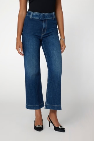 Jean taille haute Dakota - Bleu pétrole