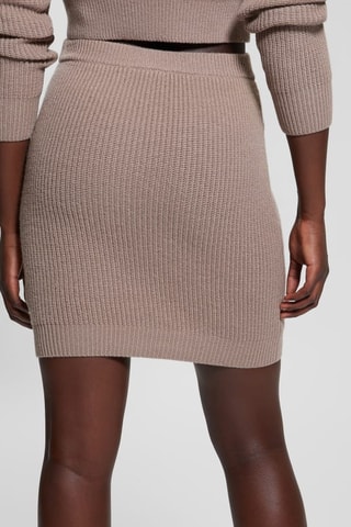 Minijupe en laine Zylee - Taupe