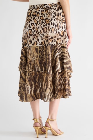 Jupe midi Chantal - Marron