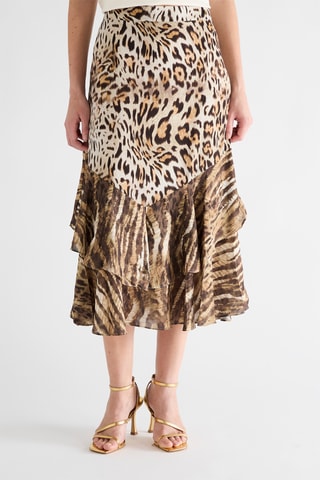 Jupe midi Chantal - Marron