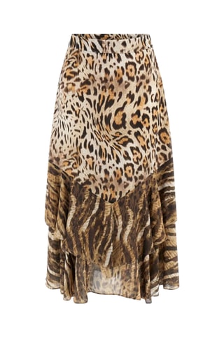 Jupe midi Chantal - Marron