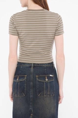 T-shirt cropped Core - Marron