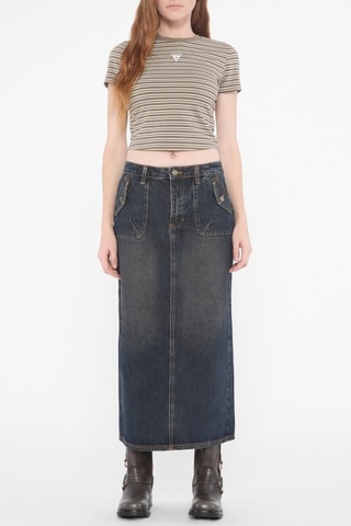 T-shirt cropped Core - Marron