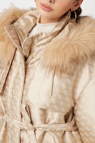 Parka à capuche Elly - Ecru et beige clair