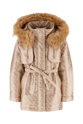 Parka à capuche Elly - Ecru et beige clair