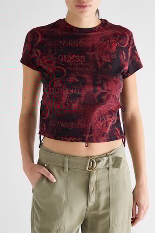 T-shirt cropped Go - Rouge