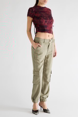 T-shirt cropped Go - Rouge