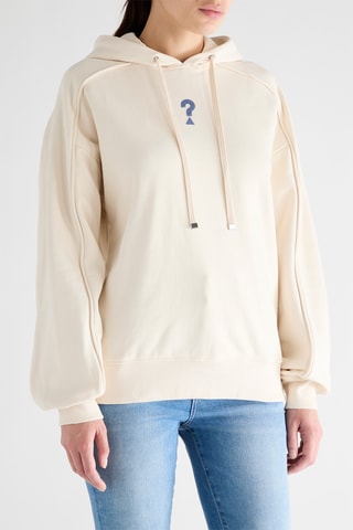 Sweat à capuche Roses Triangle - Ecru